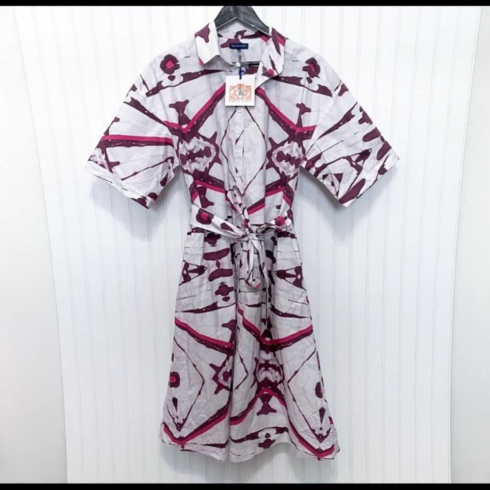 Katie Kime Belted Shirt Dress